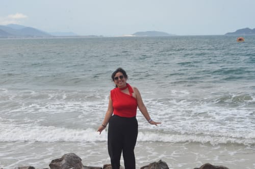 Customer photo review of TOP SARA ROJO