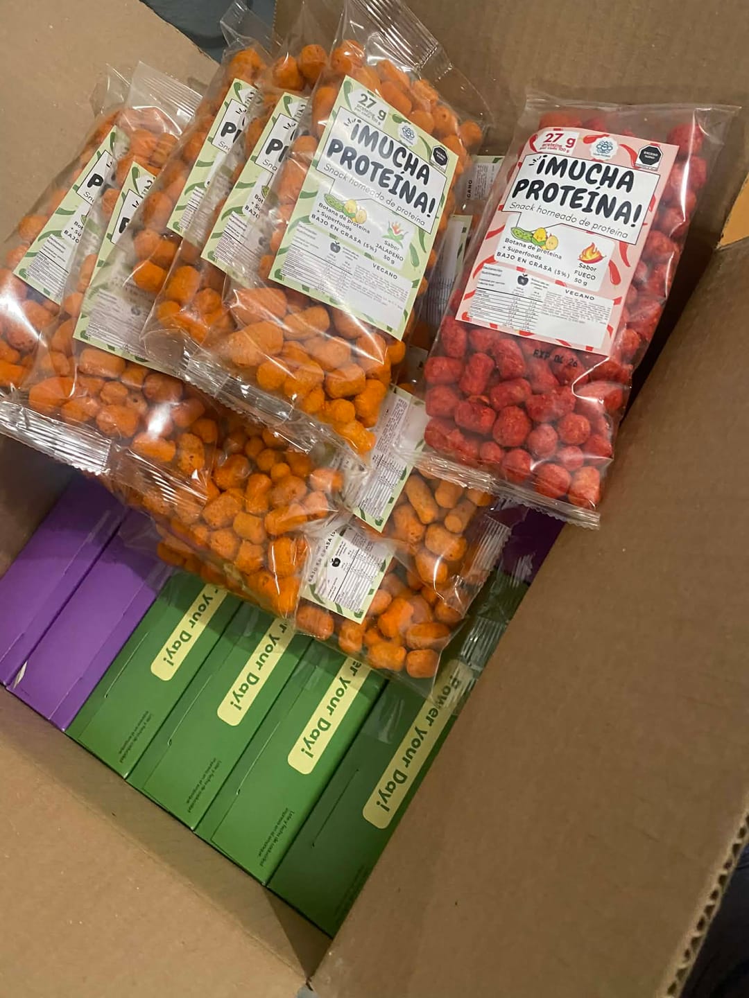 Customer photo review of 30 pack 50 g ¡Mucha Proteína! Envio Gratis