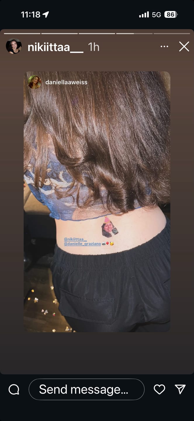 Customer photo review of Look Who's Birthday! Custom Tattoo