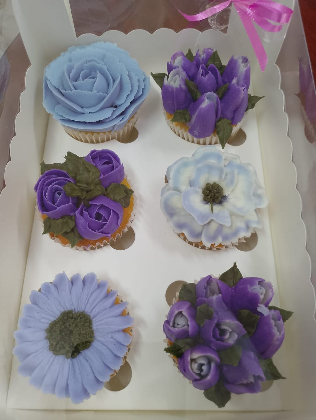 Customer photo review of Cupcakes Florales Morado con Lila