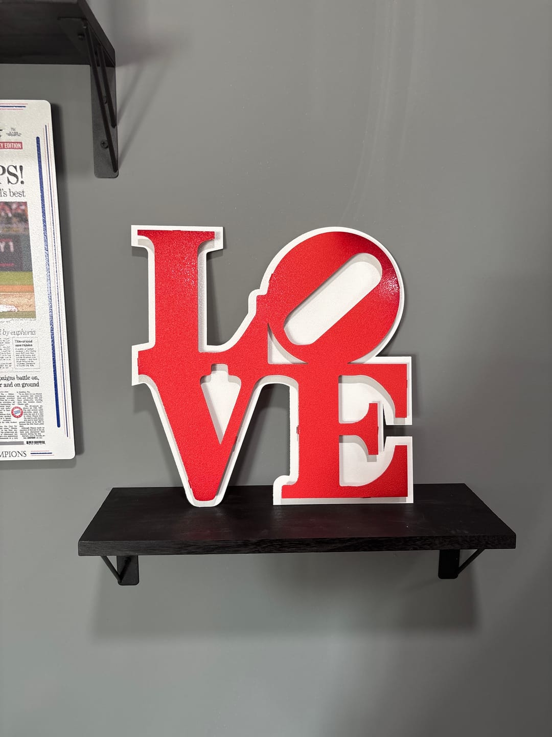 Customer photo review of "LOVE" 3D Vintage Metal Wall Art