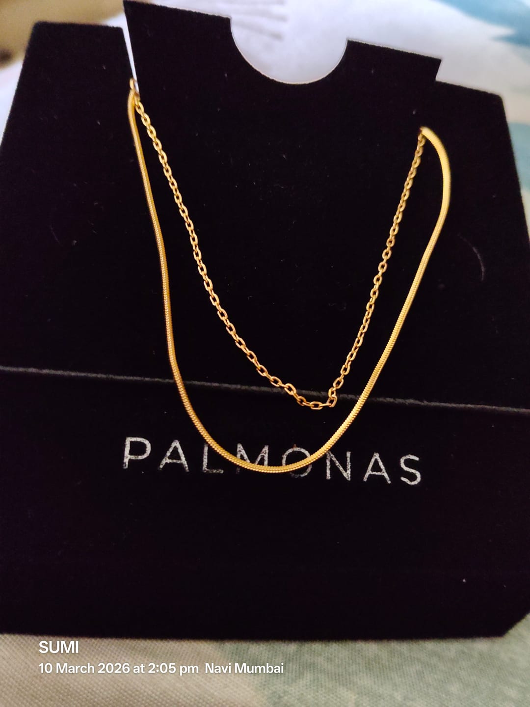 Customer photo review of Sleek Dual Layer Anklet