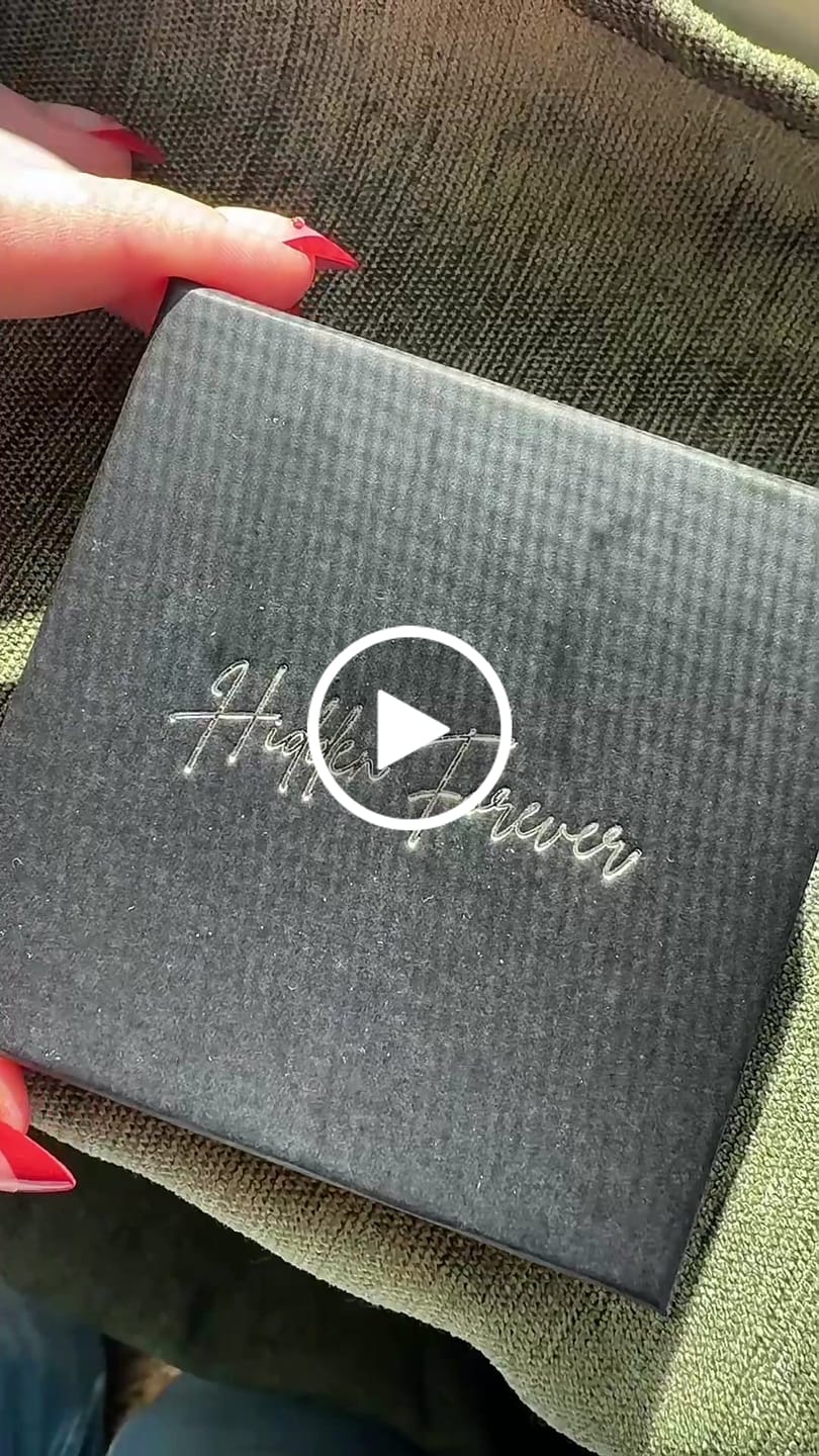 Customer video review of Custom Photo Projection Interlocked Pendant Necklace