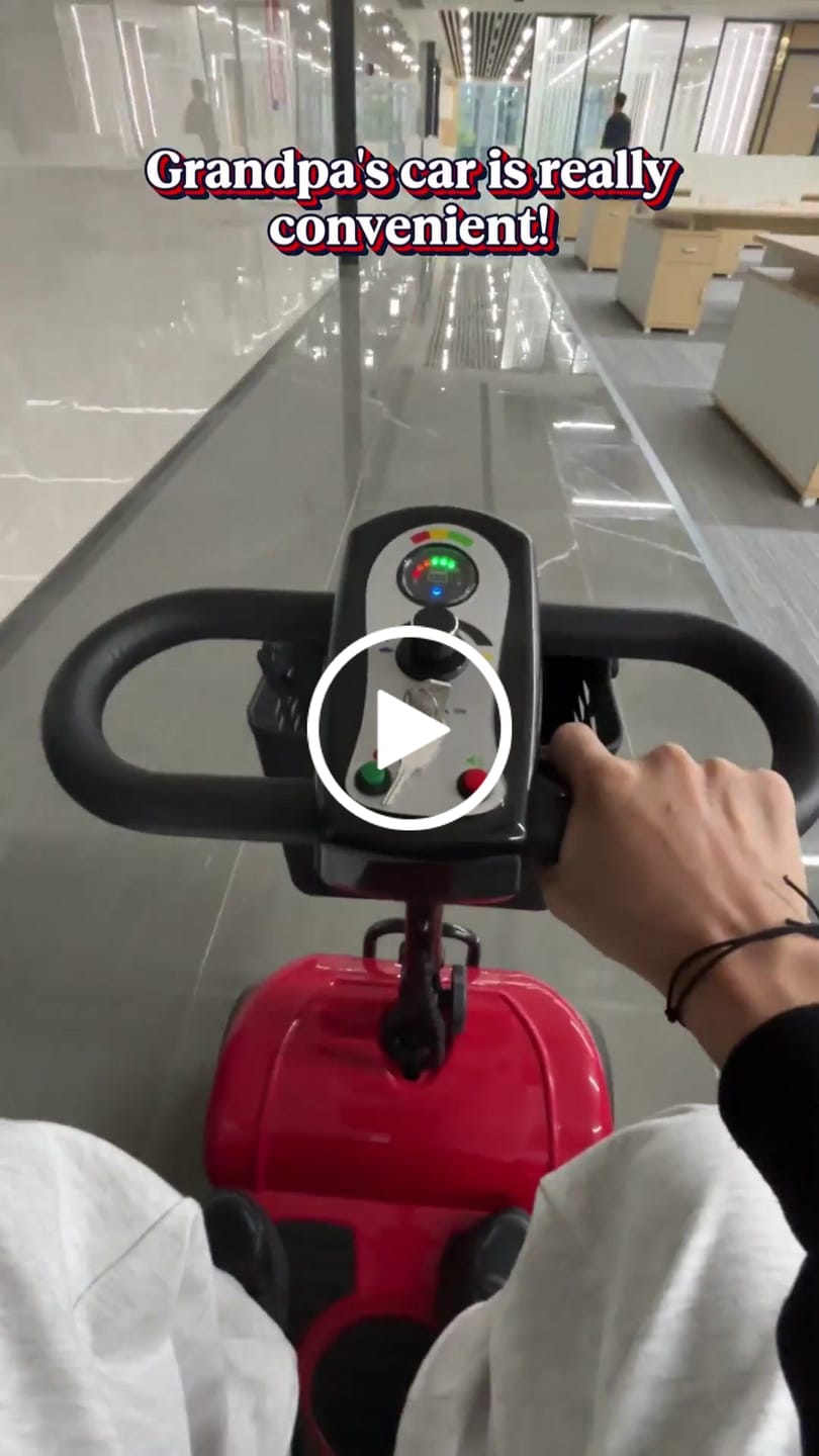 Customer video review of 4 Wheel Electric Mobility Scooter With 20 Miles & 330lb Capacity - Blue
