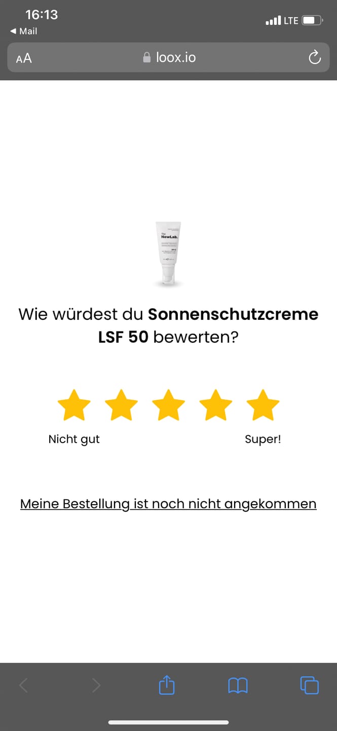 Customer photo review of Sonnenschutzcreme LSF 50