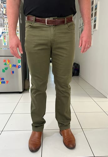 Customer photo review of Ultra Stretch Chino Pants - Slim Fit - Tan
