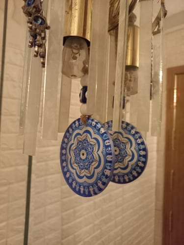 Customer photo review of Amuleto Ojo Turco con Mandala - Cristal || Protección Energética para tu hogar