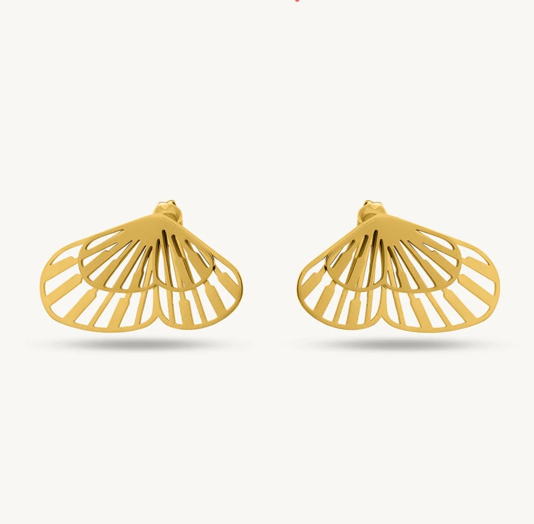 Customer photo review of Butterfly Wing Stud Earrings