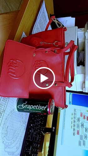 Customer video review of Red Mini Era Tote Bag