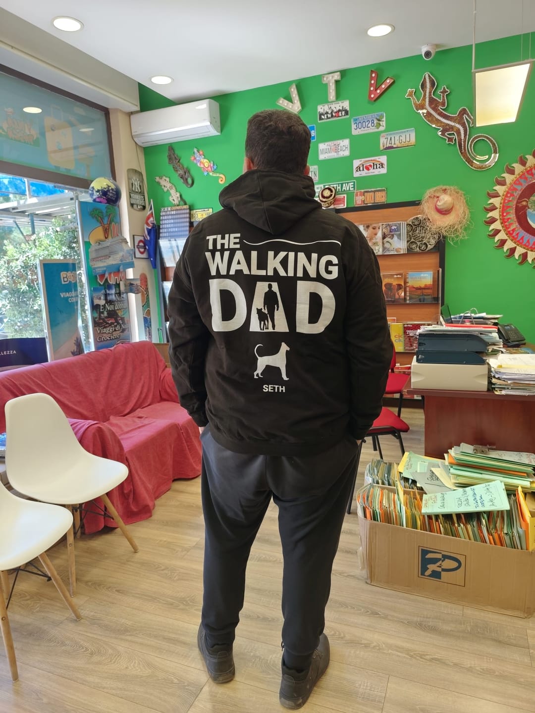 Customer photo review of The Walking Dad - Felpa personalizzata