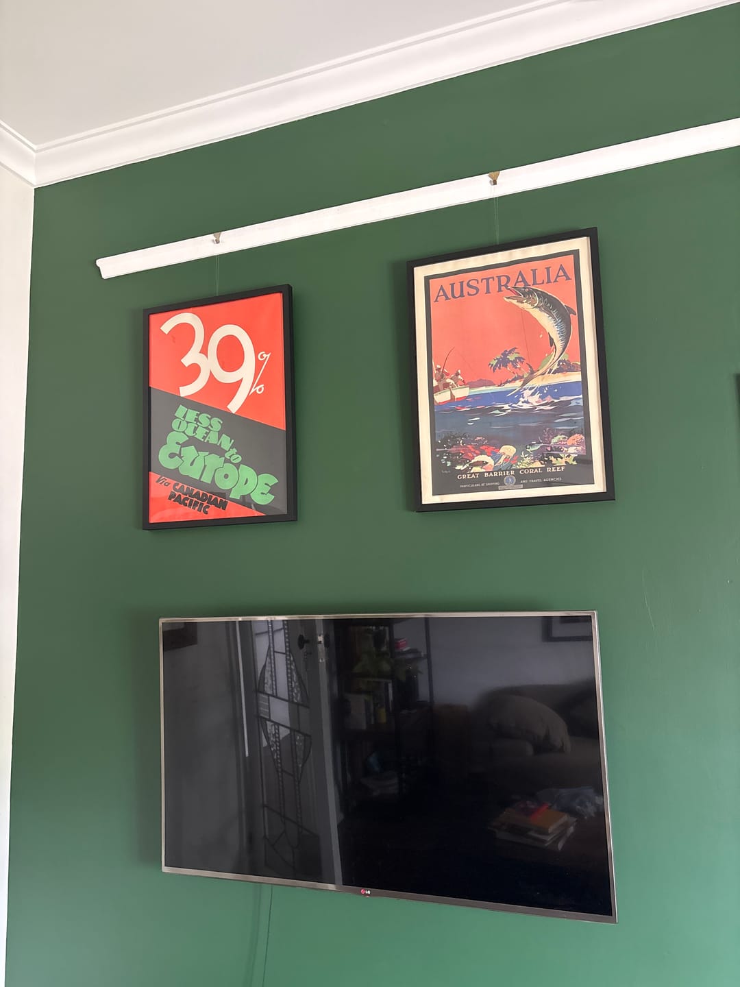 Customer photo review of Canadian Pacific Travel Poster: "39% less ocean to Europe"