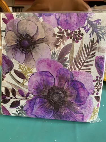 Customer photo review of Servilletas Para Manualidades