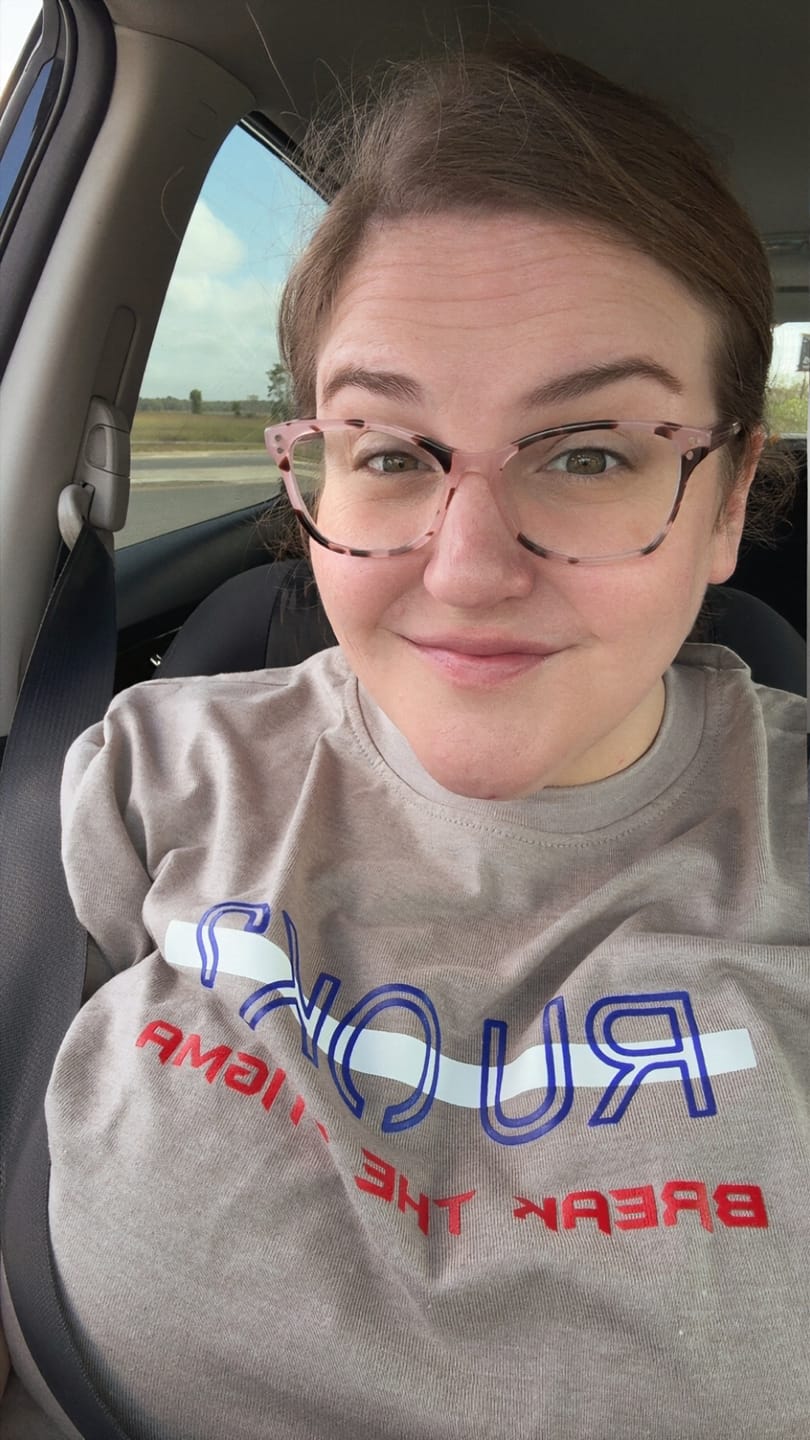 Customer photo review of Stigma Breaking Unisex Tee- White Line