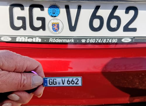 Customer photo review of Kennzeichen Schlüsselanhänger Mini Nummernschild Metall