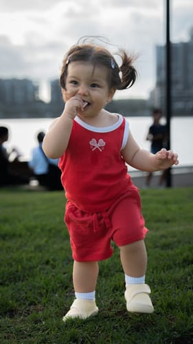 Customer photo review of SOHLS® Velcro MOVE Toddler Shoe – Sunshine Yellow