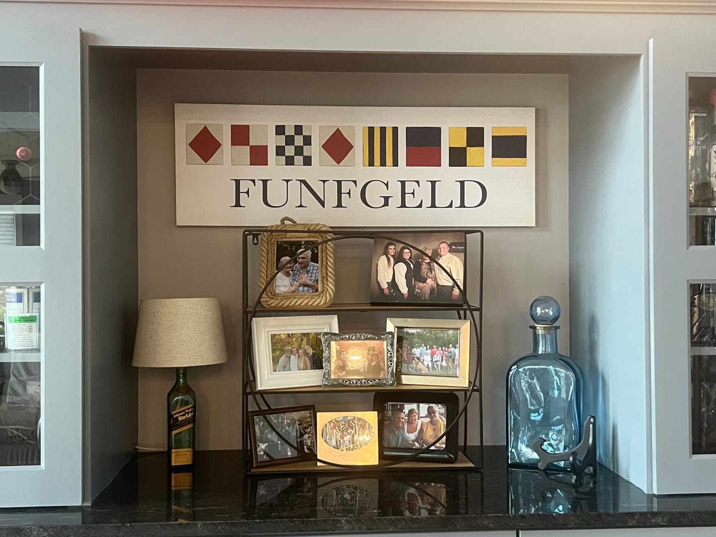 Customer photo review of Personalized Nautical Flags Wall Decor