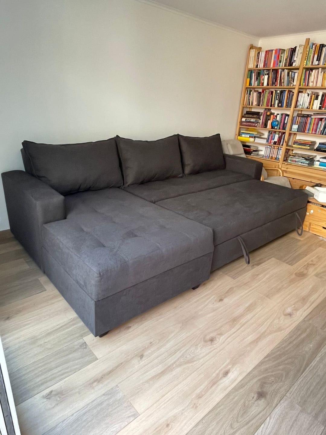 Customer photo review of Sofá en L Cama + Baúl y Cojines Grandes