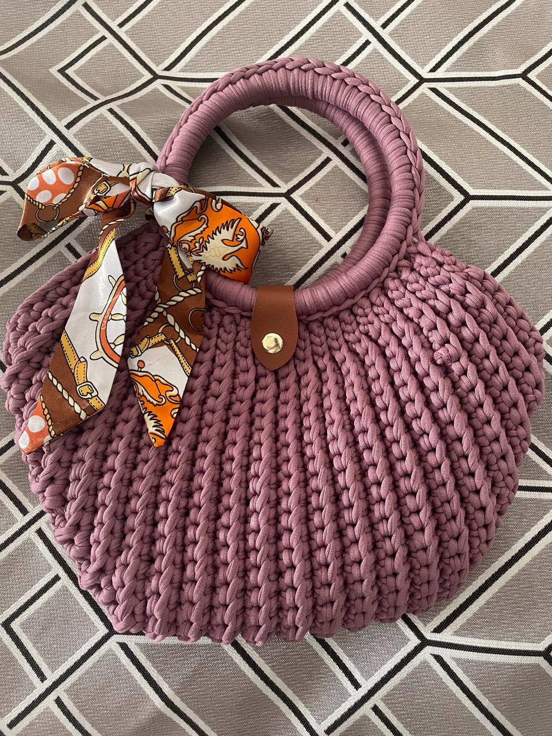 Customer photo review of CrochetPark™ Shell crochet Handbag DIY Kit