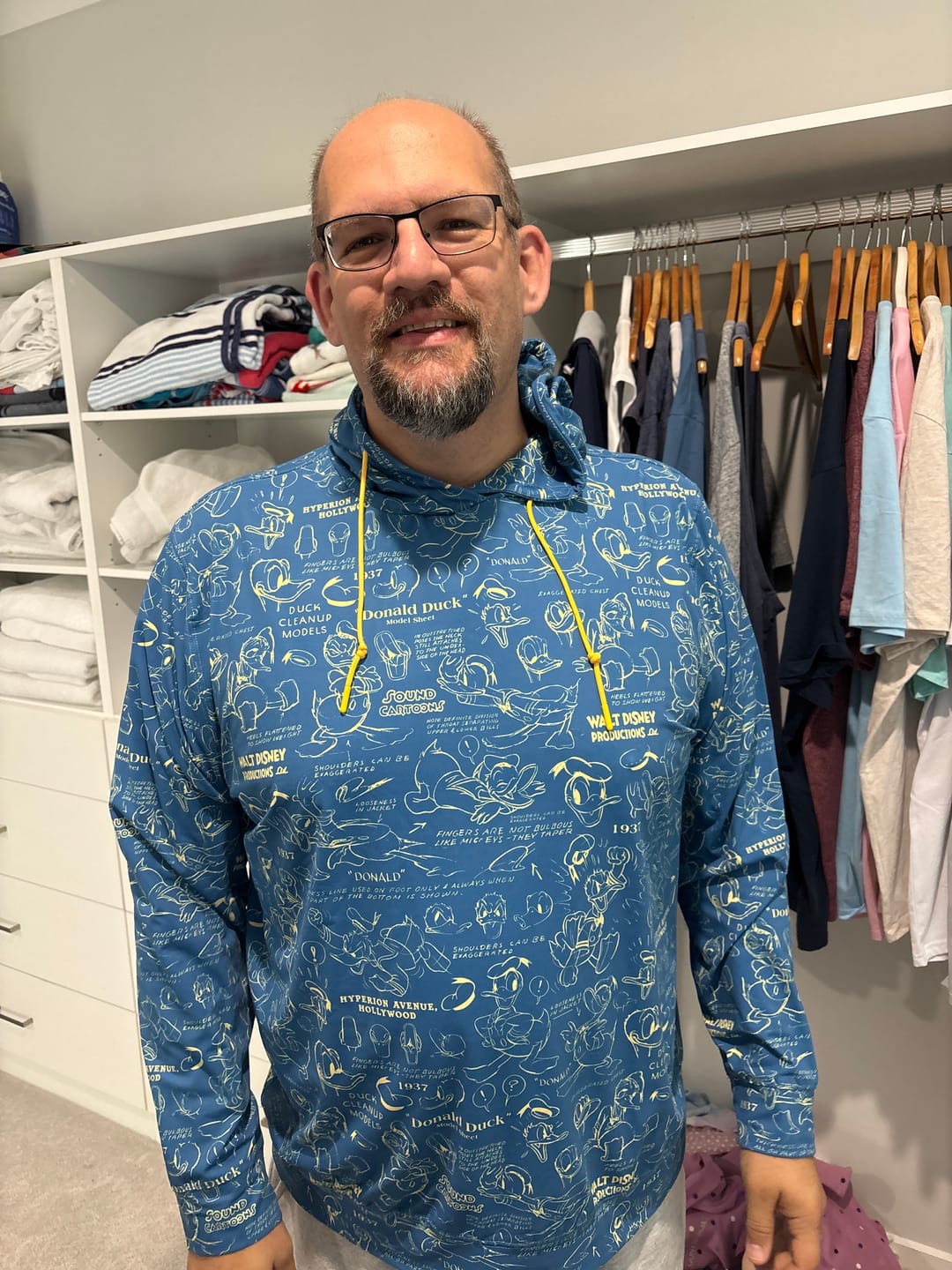 Customer photo review of Disney’s Donald Duck "Designing Donald" – Performance Hoodie