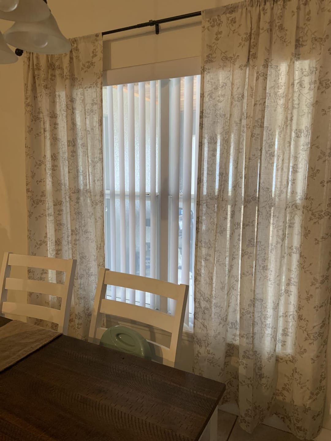 Customer photo review of Vine Blossom Linen Blend Curtains