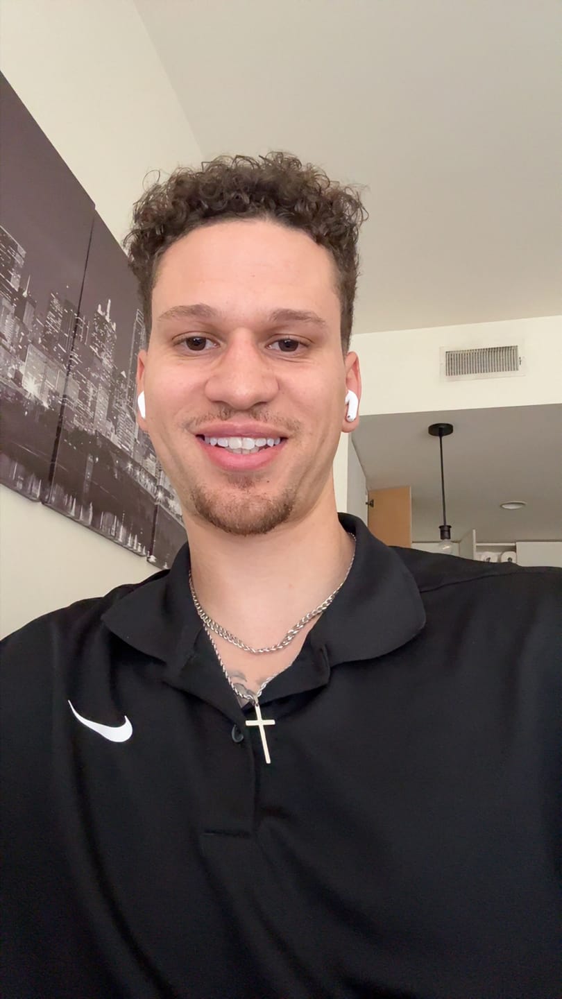 Customer photo review of Men's Double Layer Cross Pendant Charm Necklace