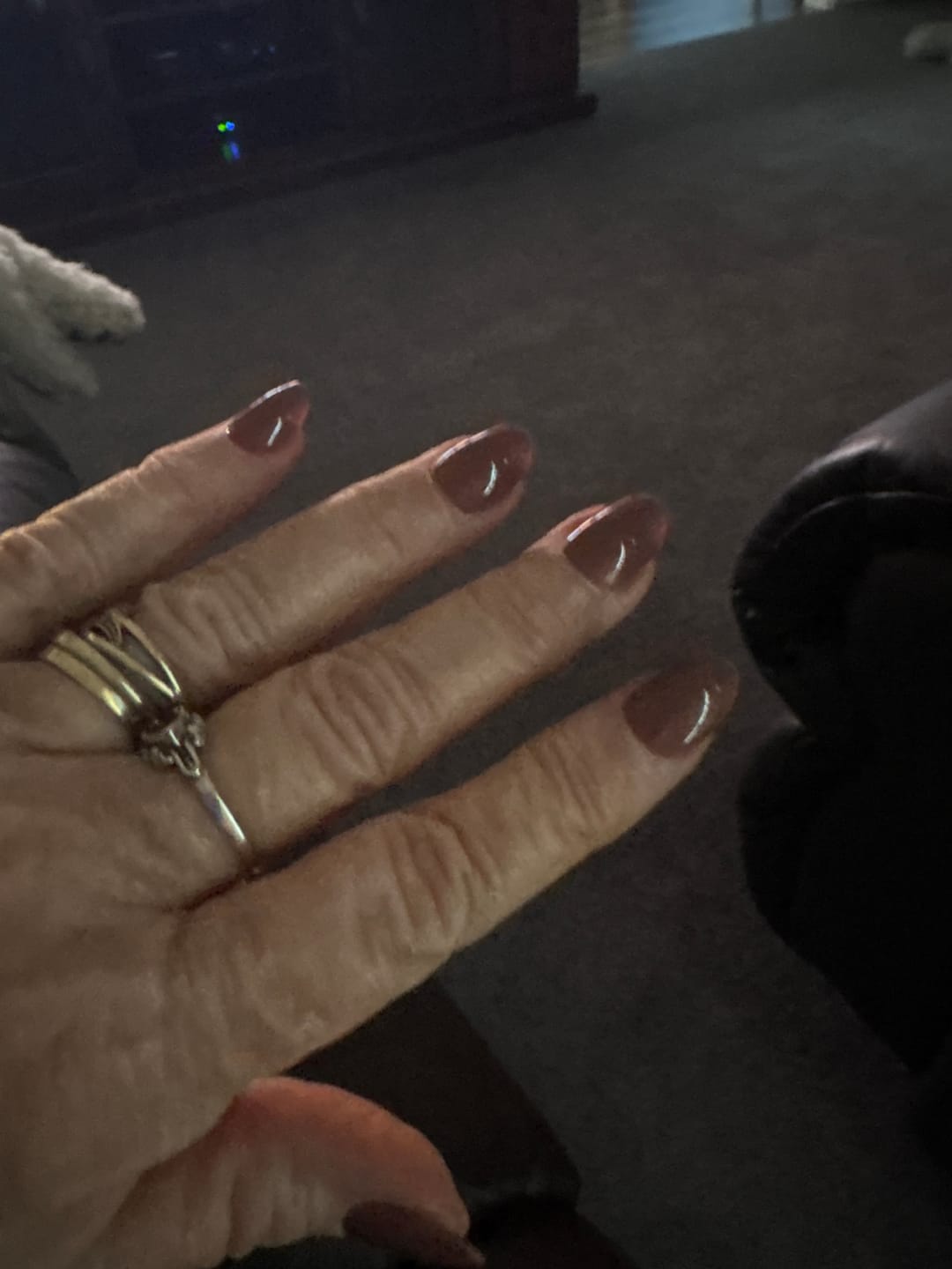 Customer photo review of Brown Sugar – Short Oval Shape | Salon Quality Press-on Nails Kit – Warm Brown Gloss Nails