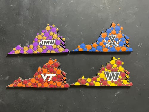 Customer photo review of Unfinished Wood Virginia Shape - State - Craft - up to 46" DIY