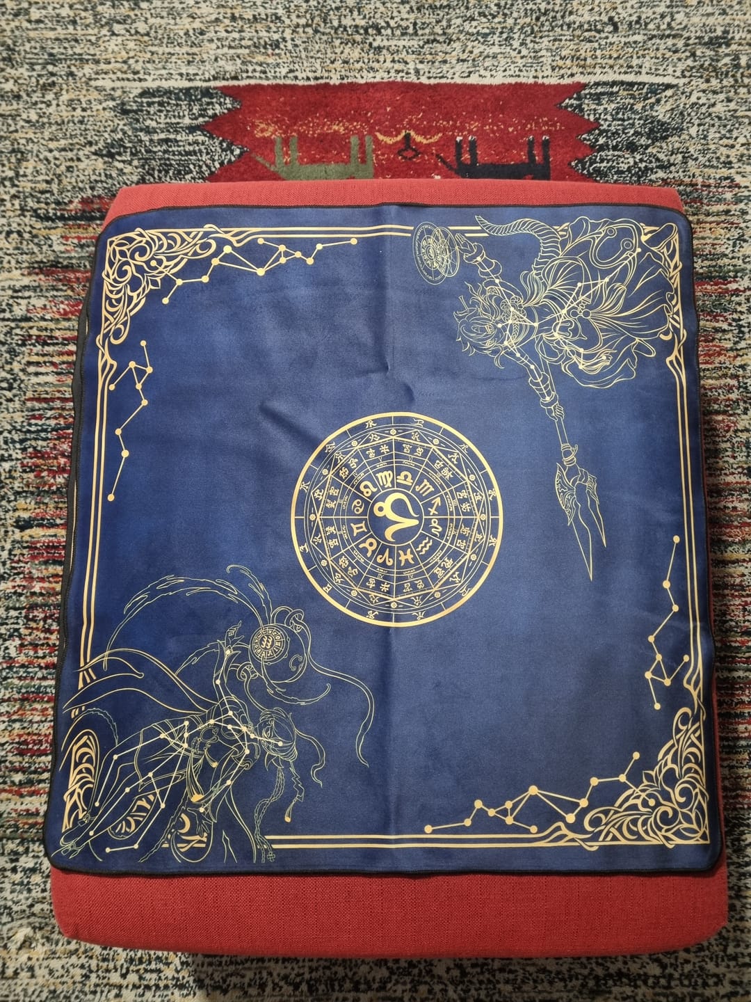 Customer photo review of Dragons Constellation 2-Player Cloth Playmat