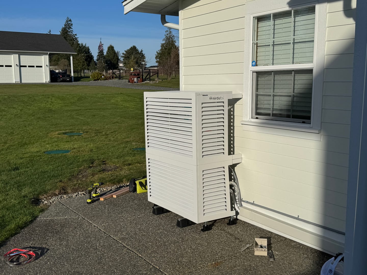 Customer photo review of Mini-Split AC Cover - White