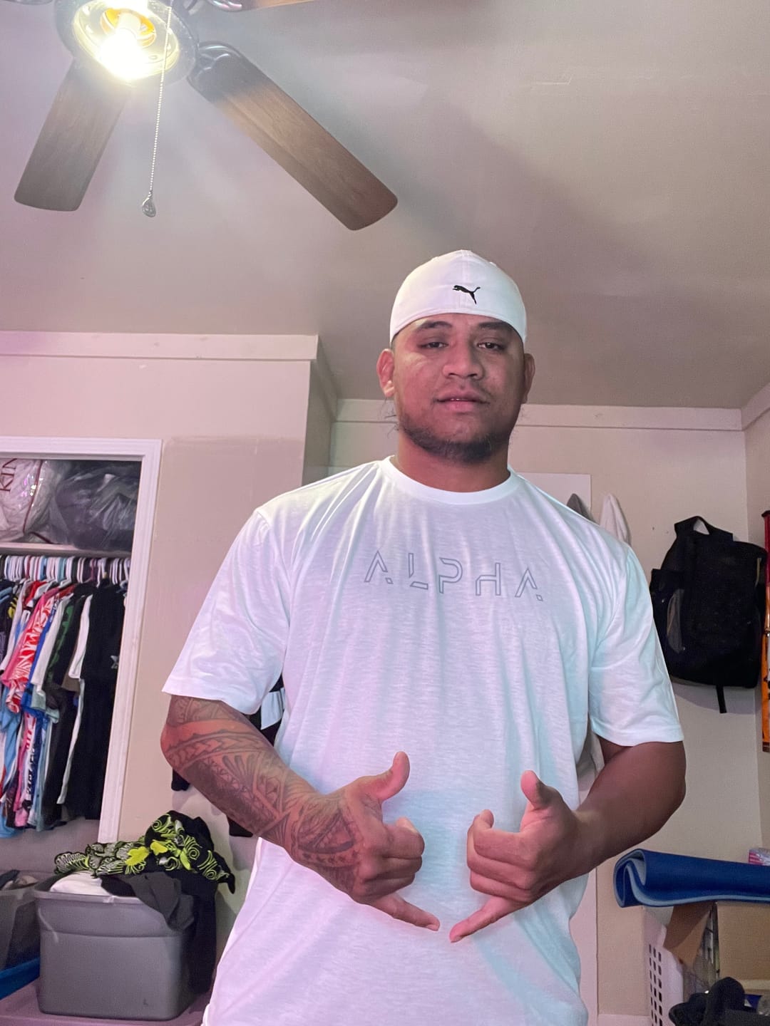 Customer photo review of Alpha Tee White