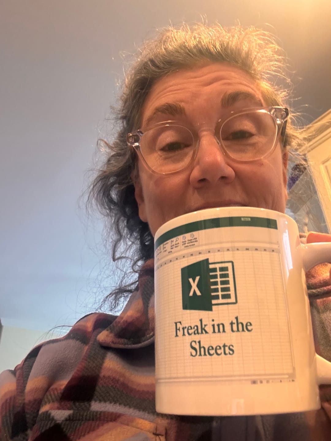 Customer photo review of Freak In The Sheets White Glossy Mug