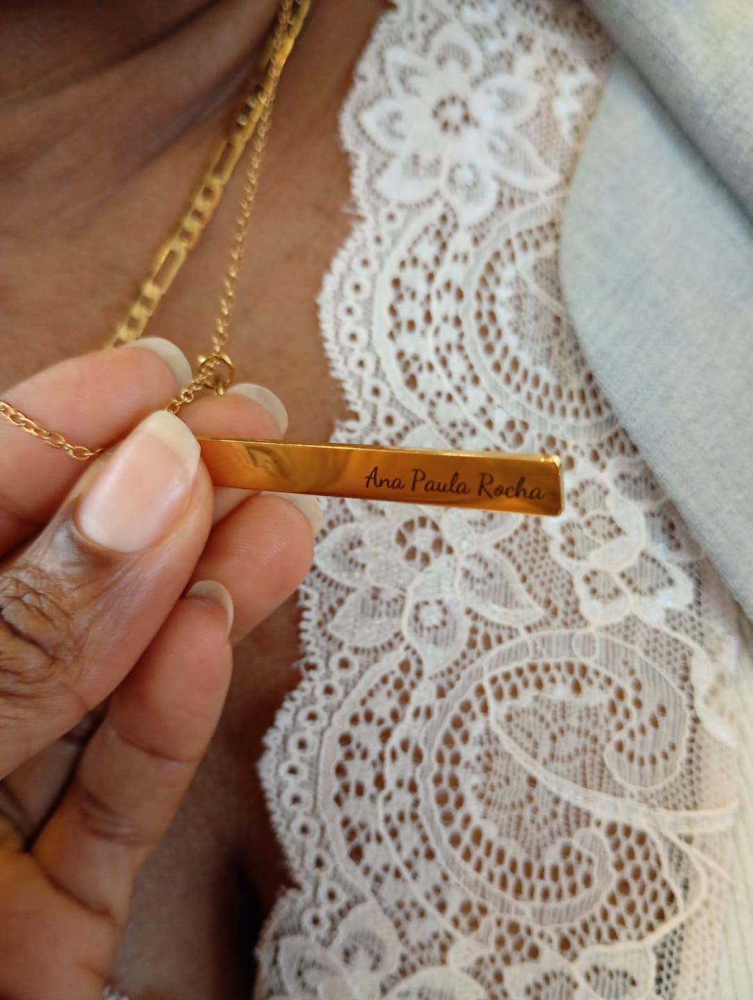 Customer photo review of Necklace: Orbis