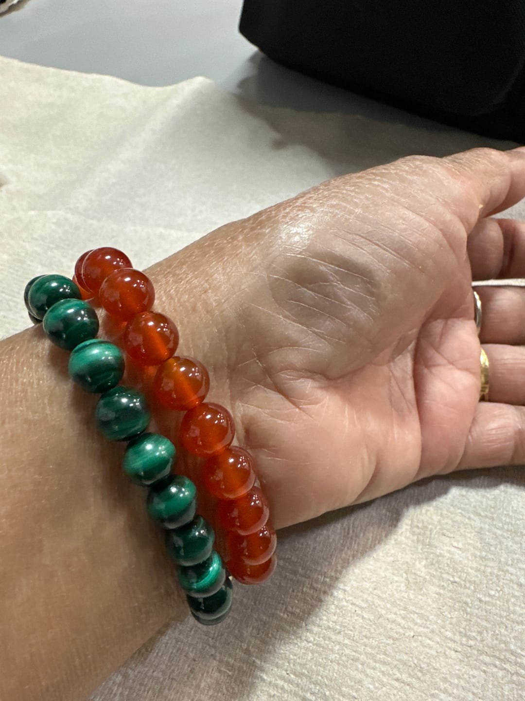 Customer photo review of Malachite Bracelet