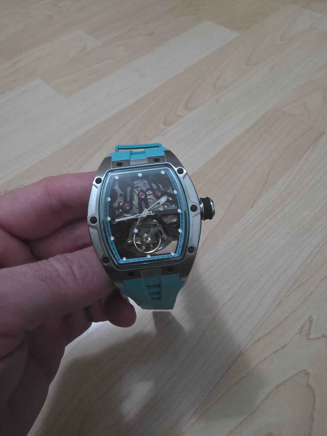Customer photo review of JC-9-198G-1 Automatic Tourbillon Skeleton Men’s Watch