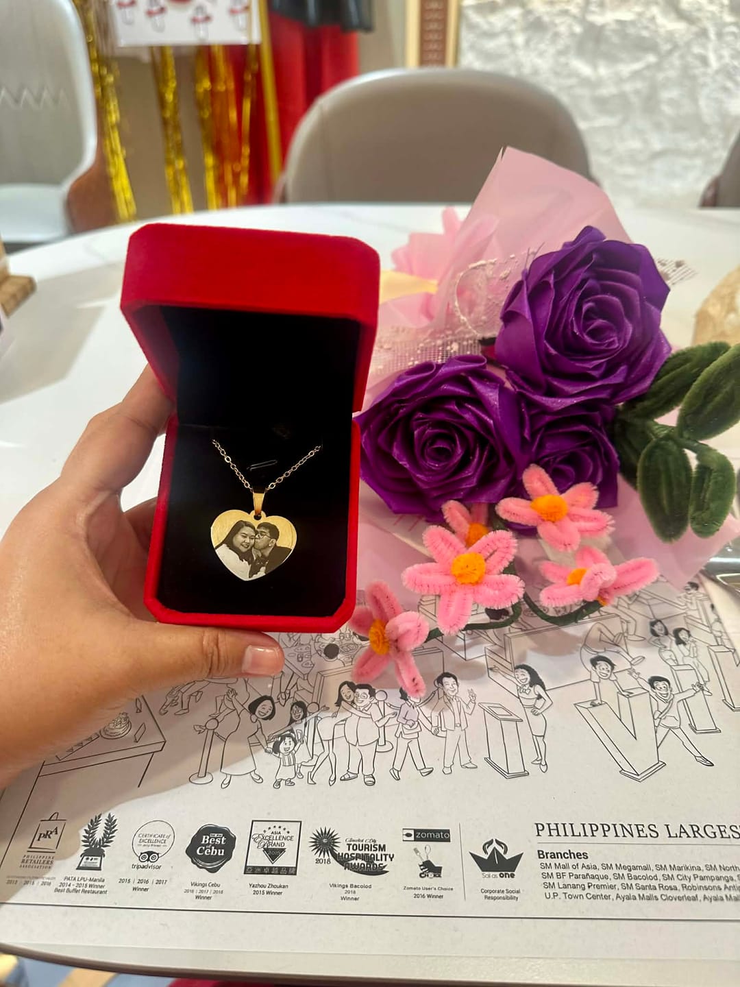 Customer photo review of Printave™ Personalized Heart Necklace