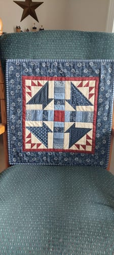 Customer photo review of Bluebirds Nest Blue Yardage for Moda - 9801 14 - PRICE PER 1/2 YARD