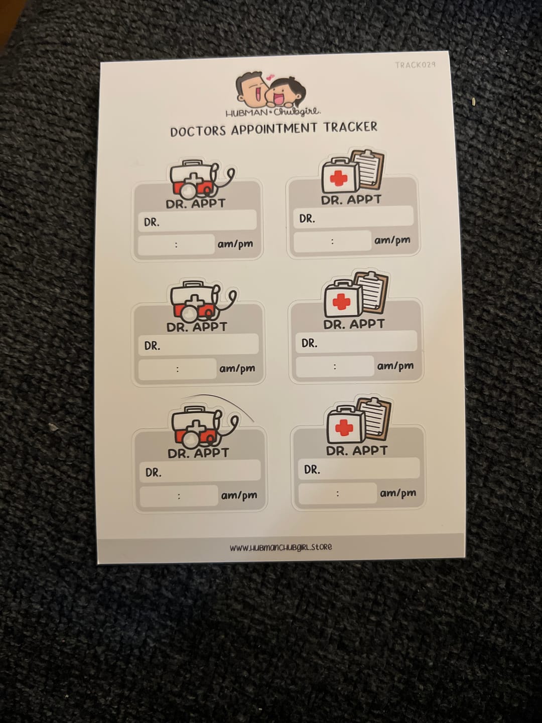 Customer photo review of Doctors Appointment Tracker Planner Stickers
