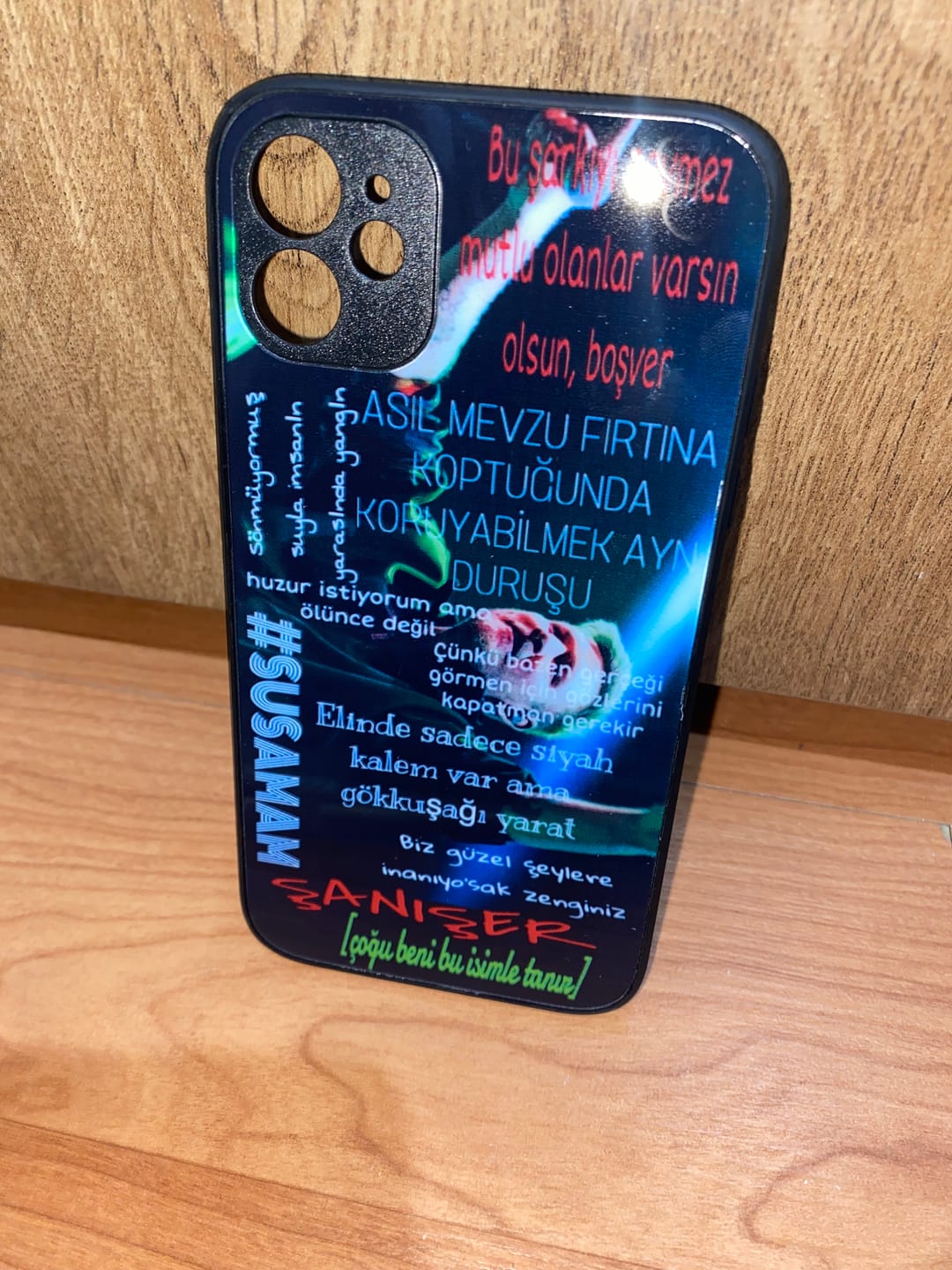 Customer photo review of "Kendin Tasarla" Cam Telefon Kılıfı