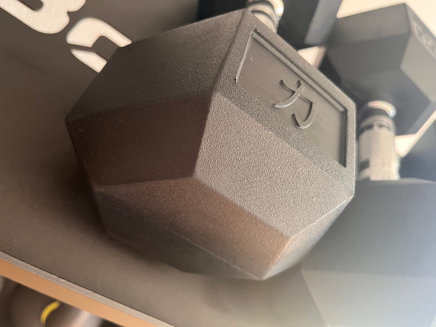 Customer photo review of Strength Shop Hex Dumbbells, 1-75kg / 100kg