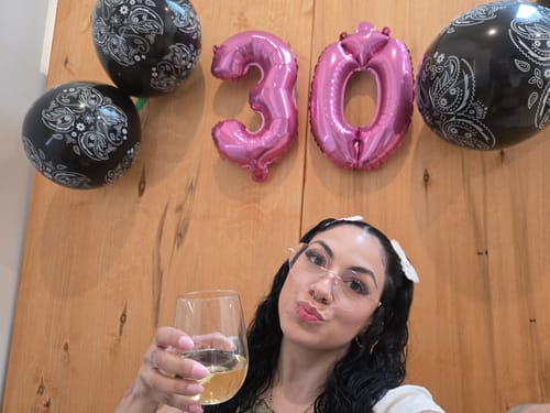 Customer photo review of Lovie Eyeglasses