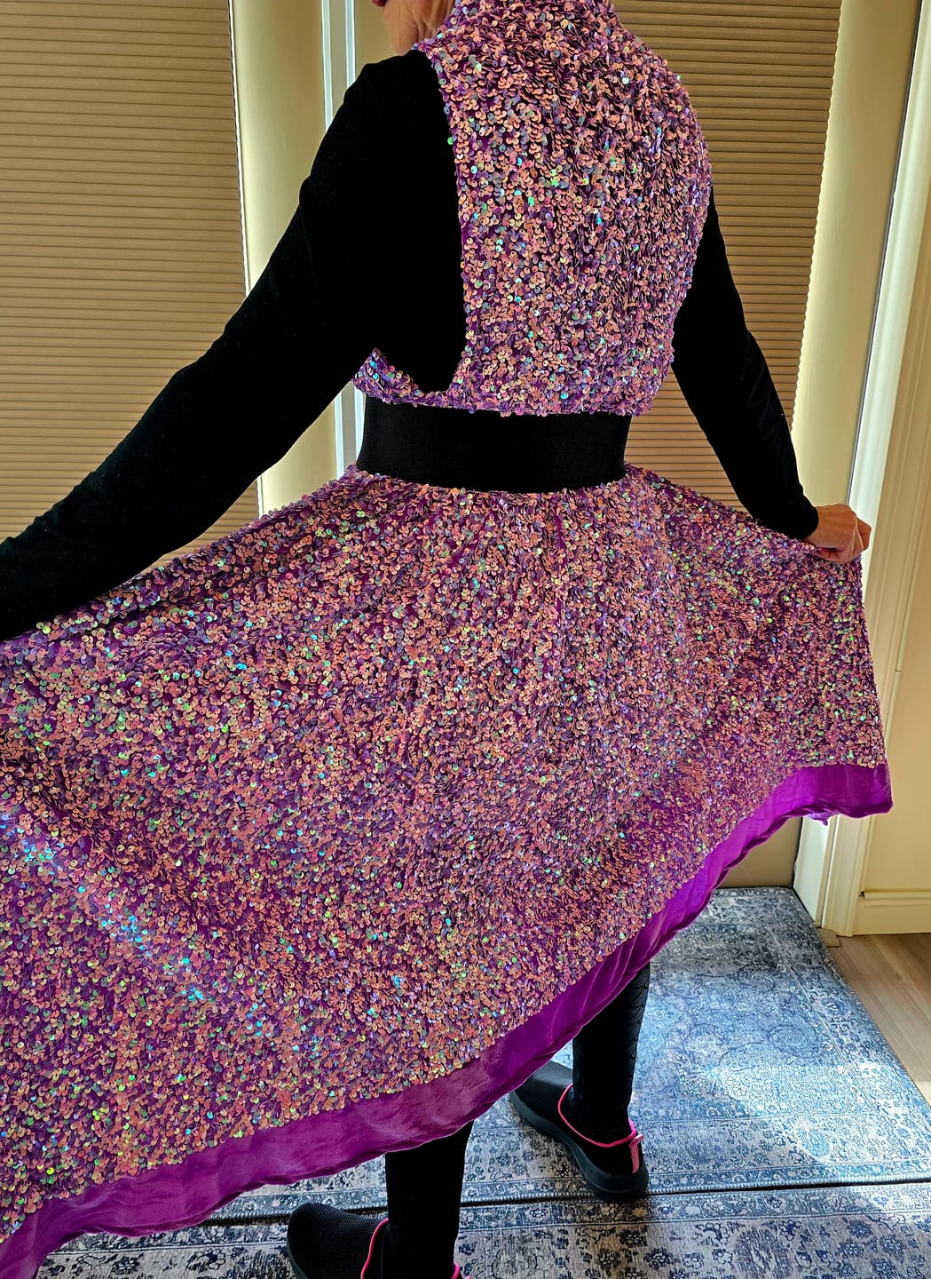 Customer photo review of Lilac Iridescent Sequin on Velvet (Exclusive Color)