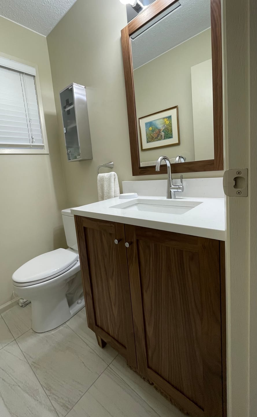 Customer photo review of American Black Walnut Mirror 22"