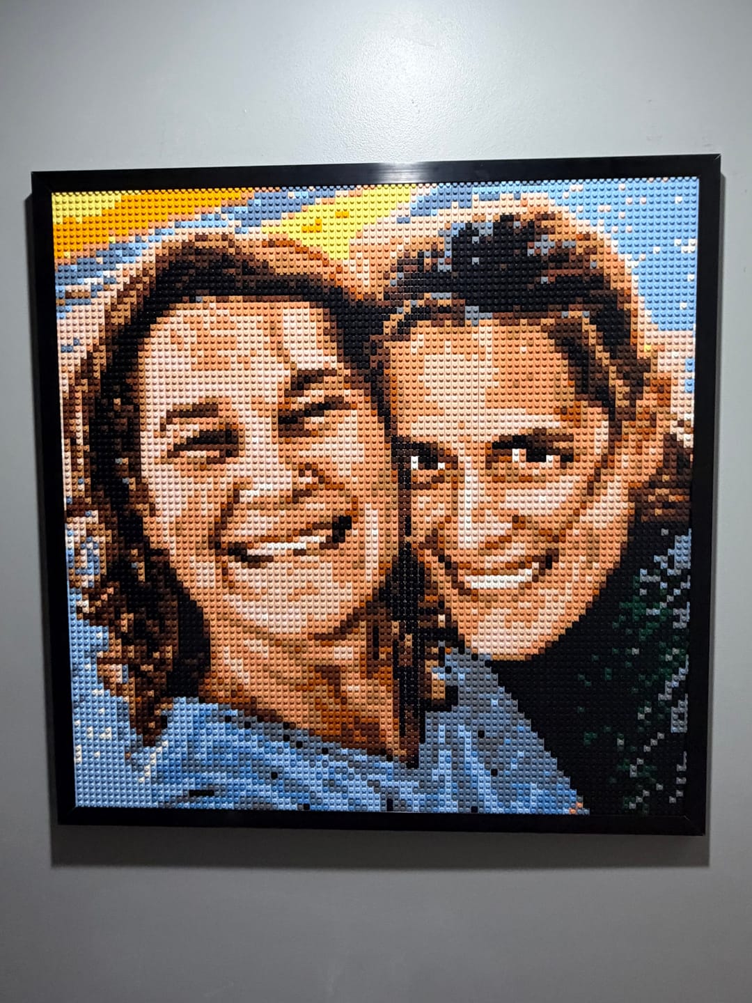 Customer photo review of Custom Bricked Mosaic Portrait 30x30"