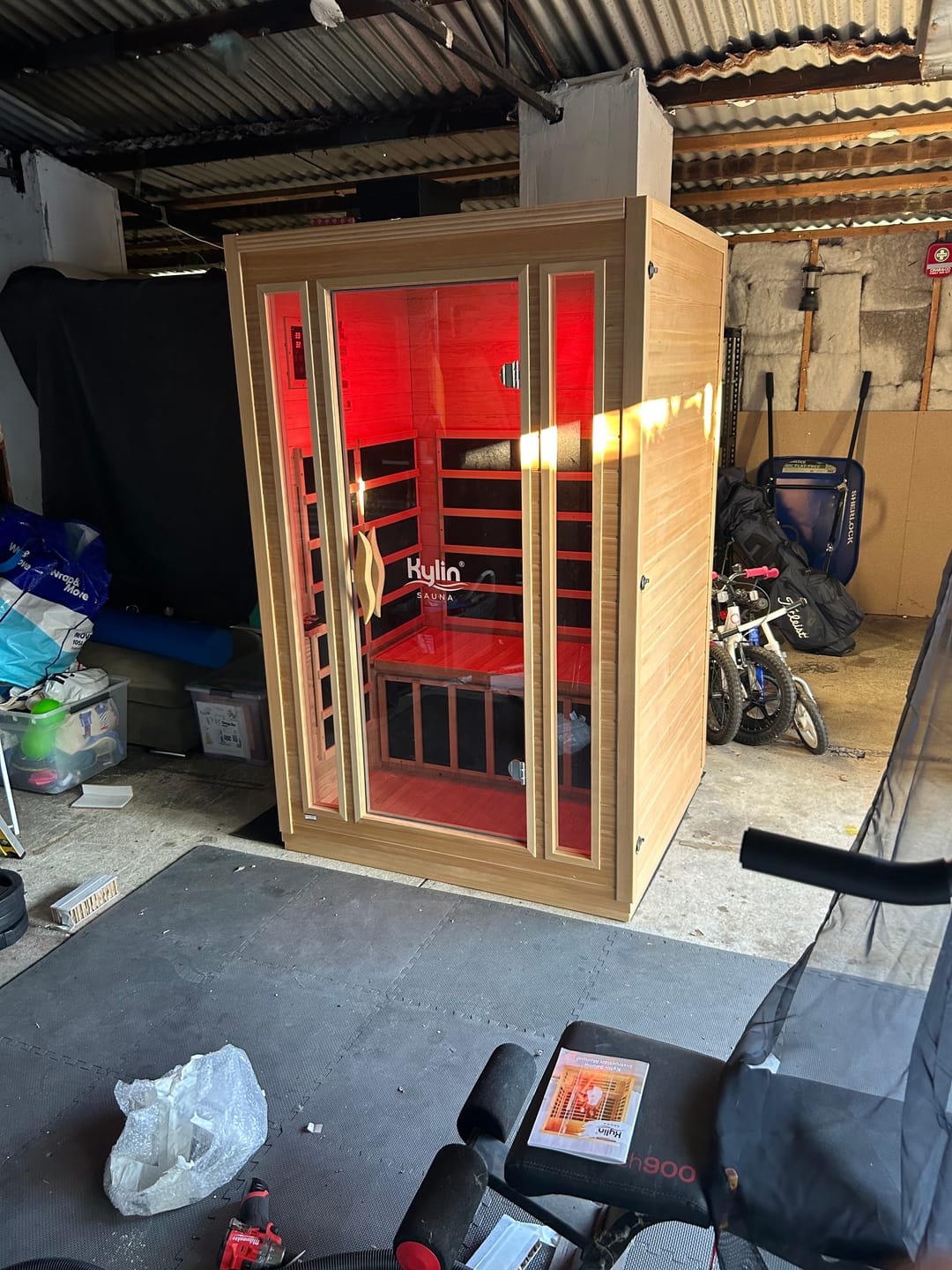 Customer photo review of Kylin Low EMF Premium Carbon Far Infrared Sauna 2 people - K8202