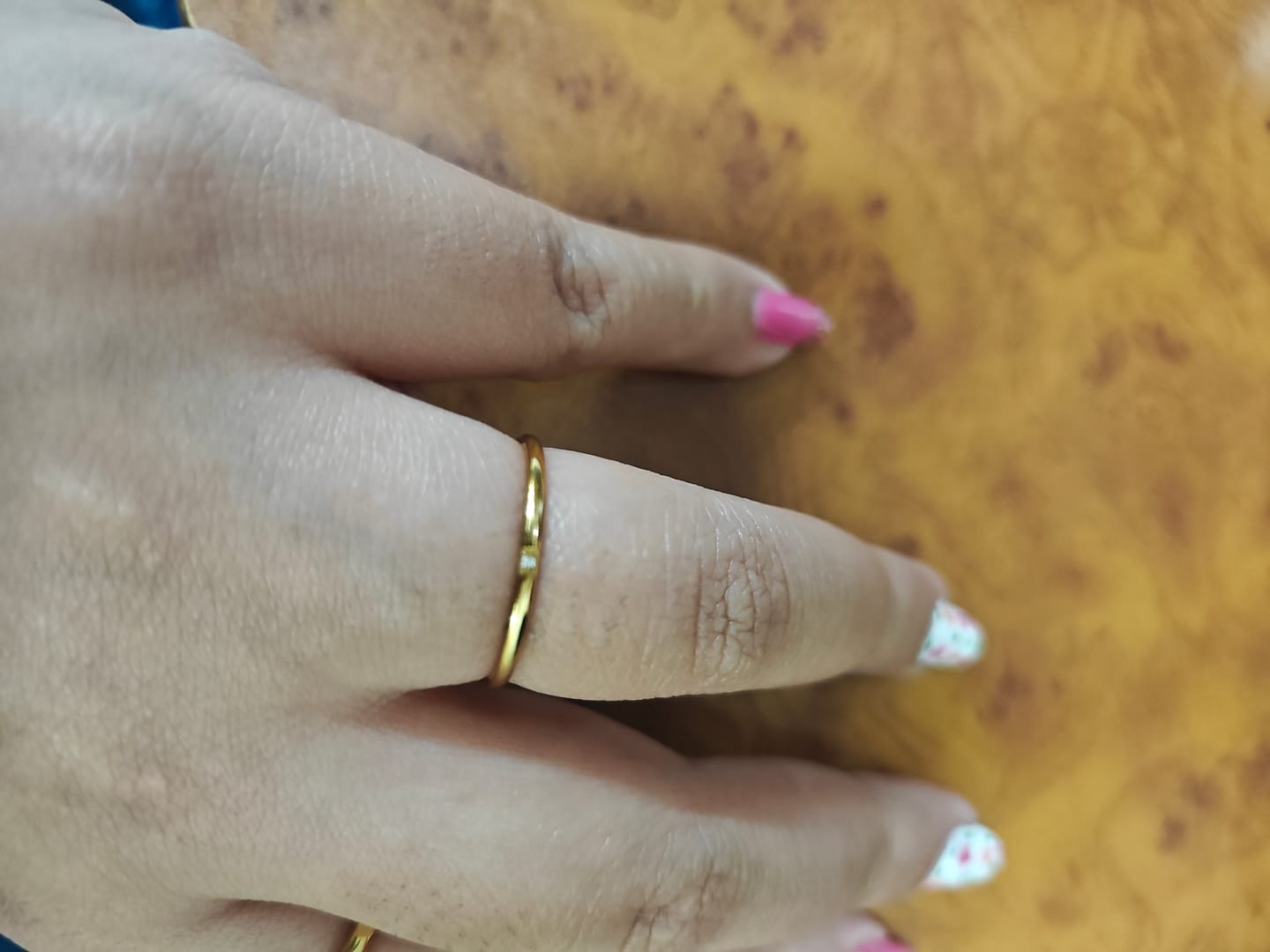 Customer photo review of Smooth Thin Stacking Ring