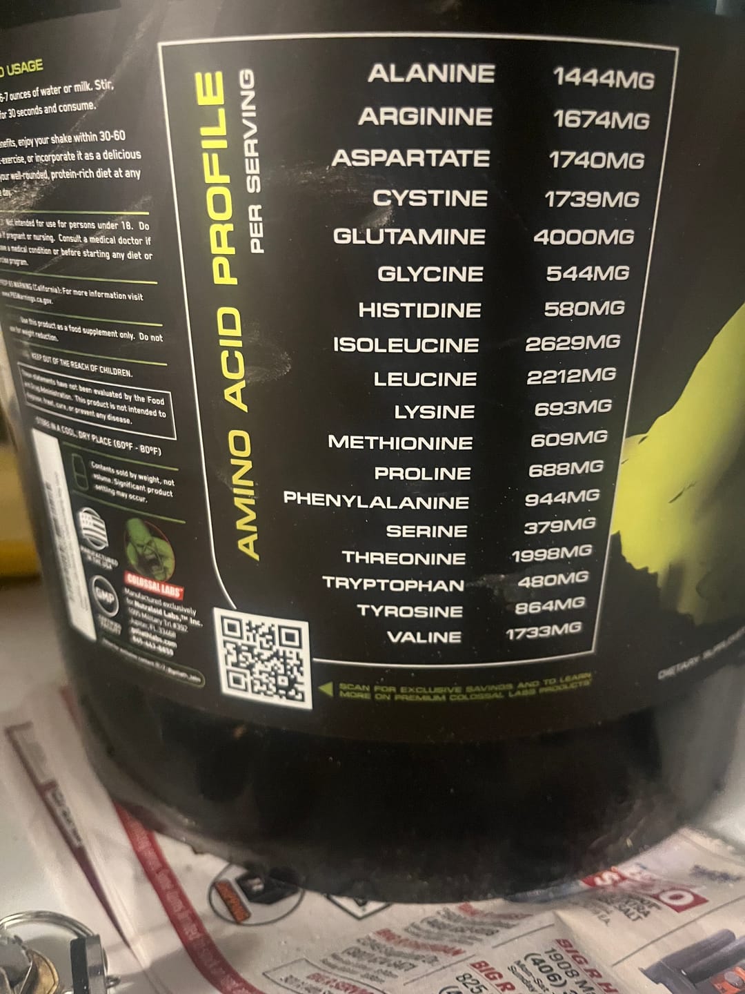 Customer photo review of Muscle Protein & 100% Creatine