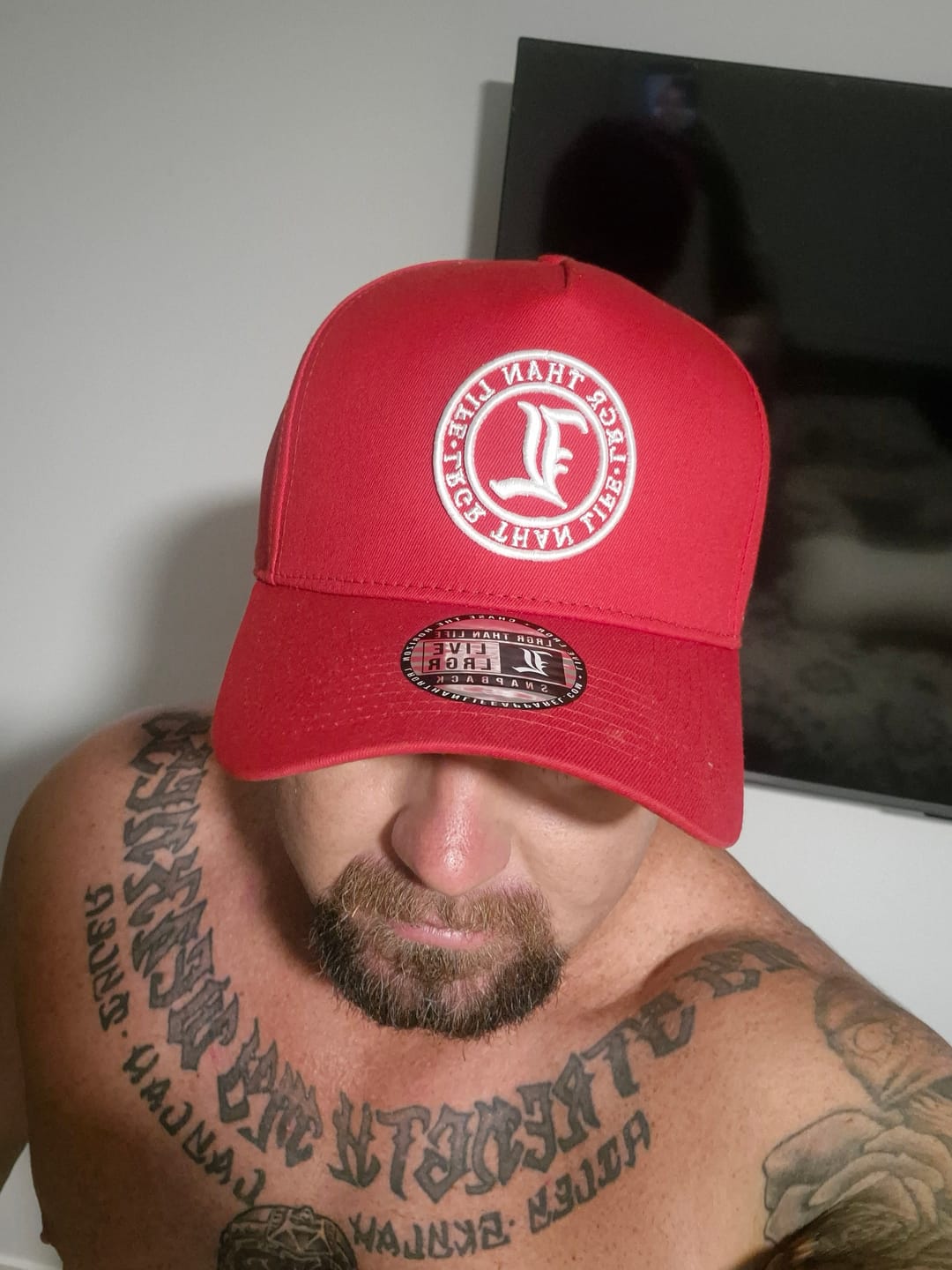 Customer photo review of A-FRAME HAT - RED