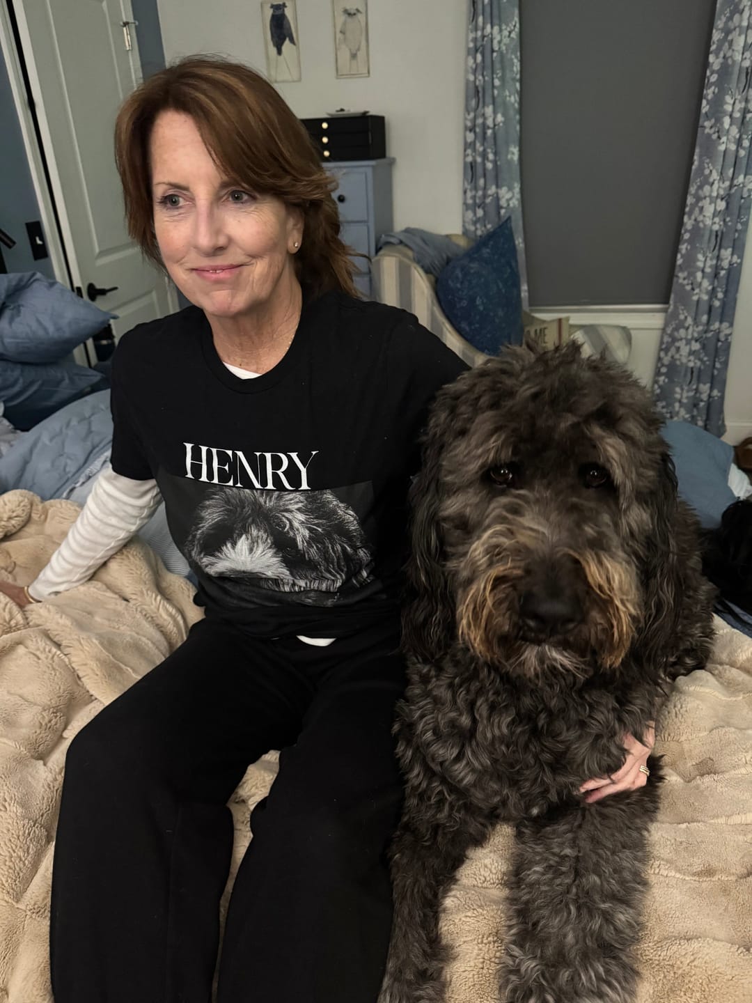 Customer photo review of Custom Pet Photo Name T-Shirt