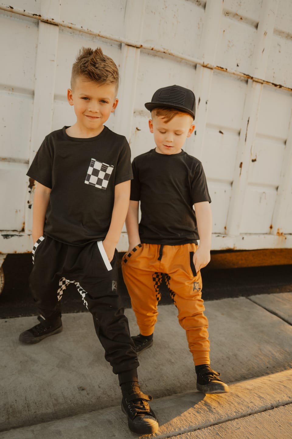 Customer photo review of Jersey Jogger - White Checkered