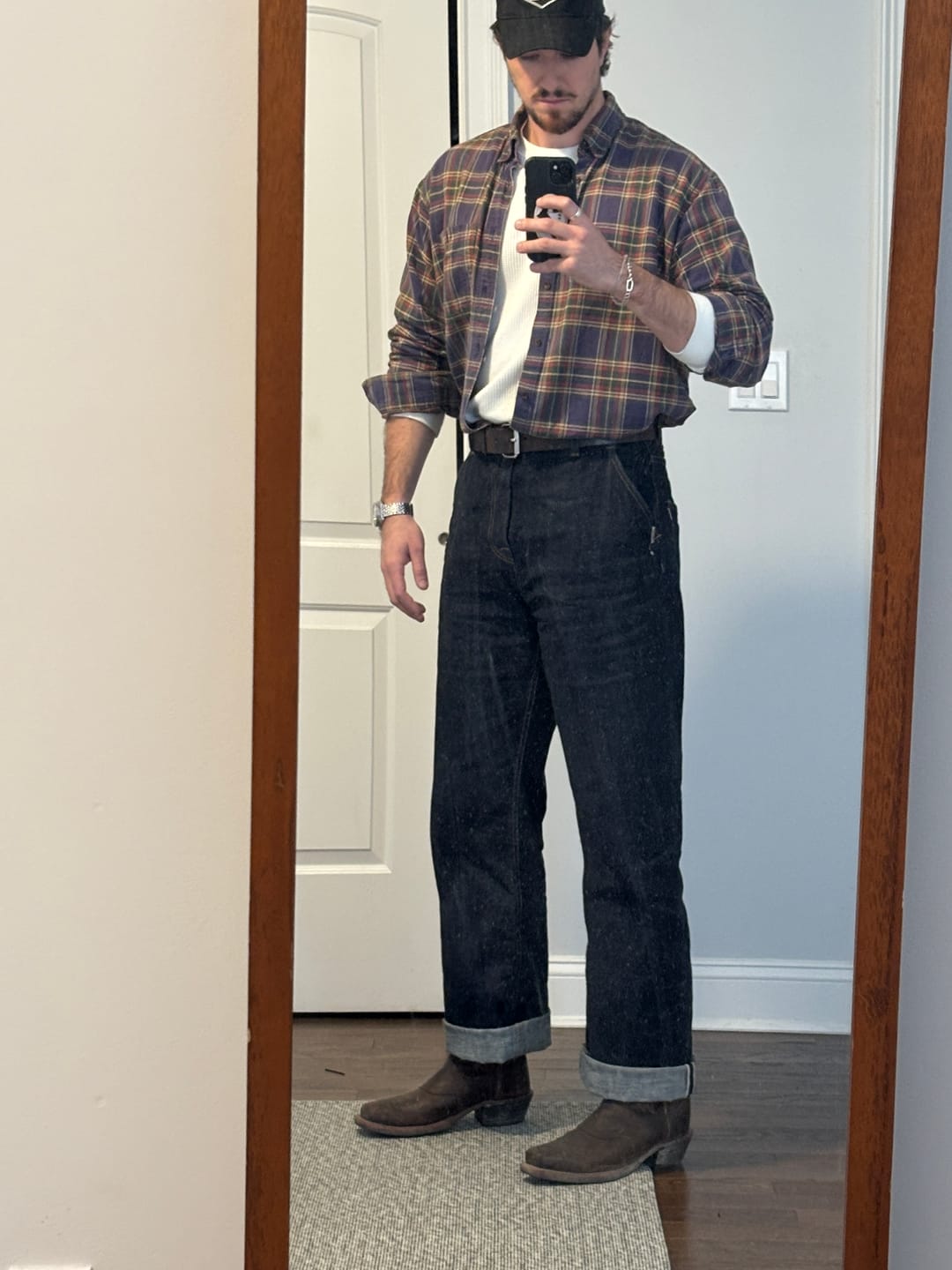 Customer photo review of 16.5OZ Classic Wide-Leg jeans
